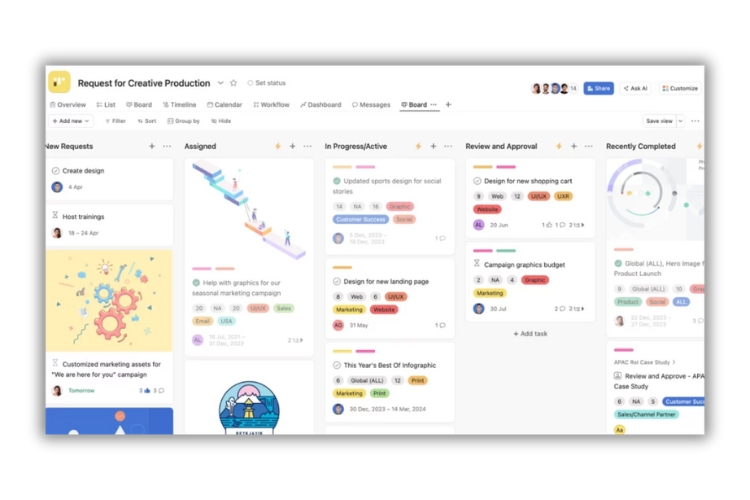 Phần mềm quản lý dự án Asana