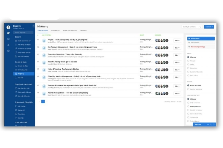 Phần mềm quản lý dự án Base.vn