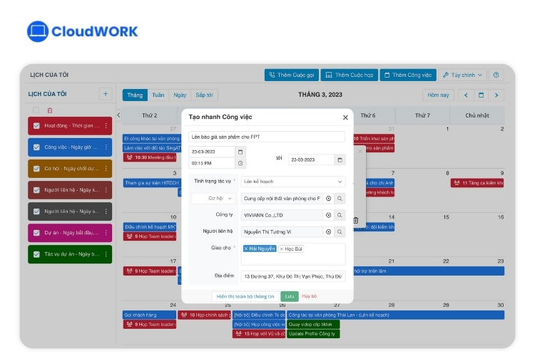 CloudWORK là giải pháp quản lý công việc được đánh giá cao hiện nay