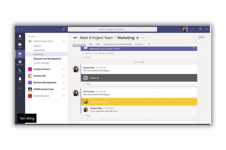 Phần mềm Microsoft Teams