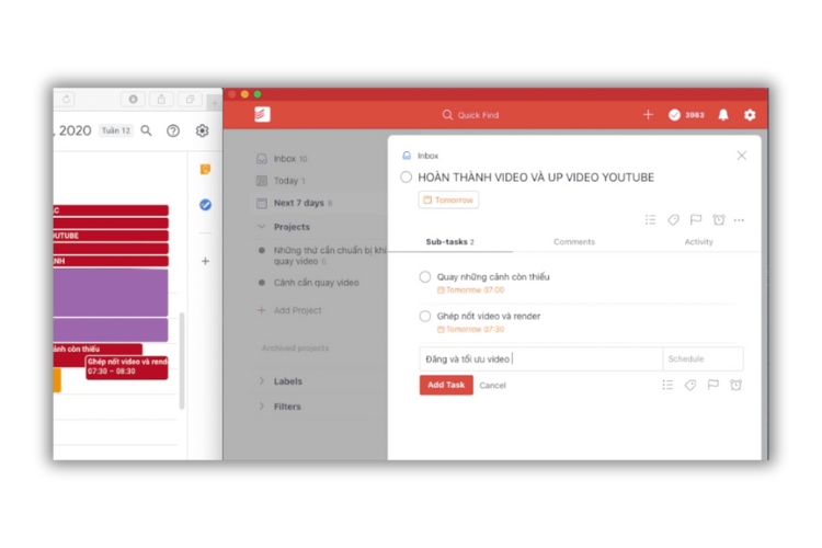 Phần mềm Todoist