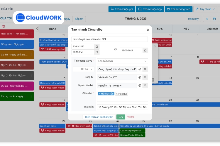 CloudWORK là 1 trong những giải pháp hỗ trợ quản lý công việc hiệu quả nhất hiện nay