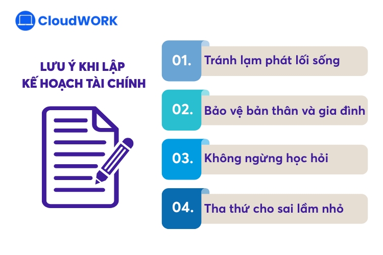 Lưu ý khi lập kế hoạch tài chính cá nhân