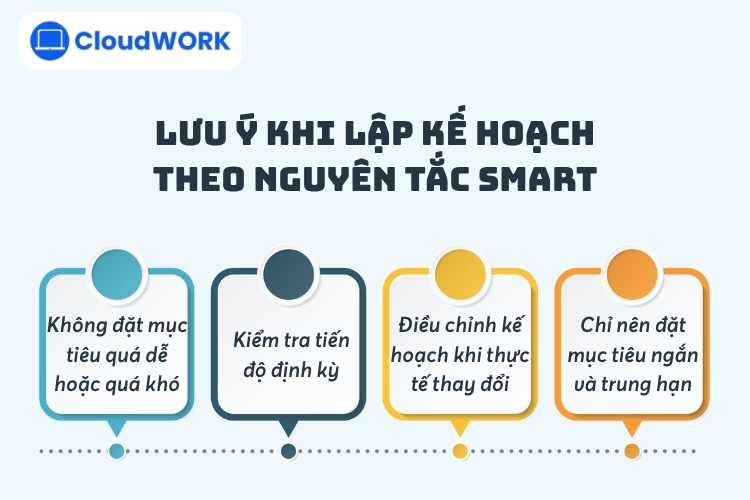 Những lưu ý quan trọng khi triển khai kế hoạch SMART