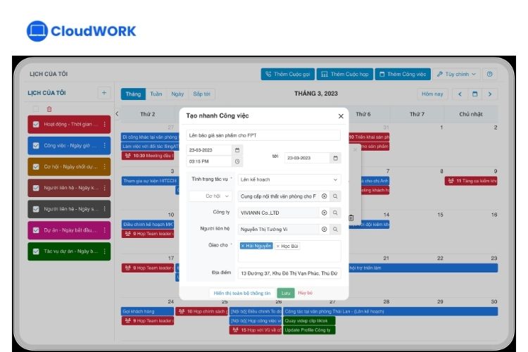 CloudWORK là giải pháp quản lý công việc được đánh giá cao hiện nay