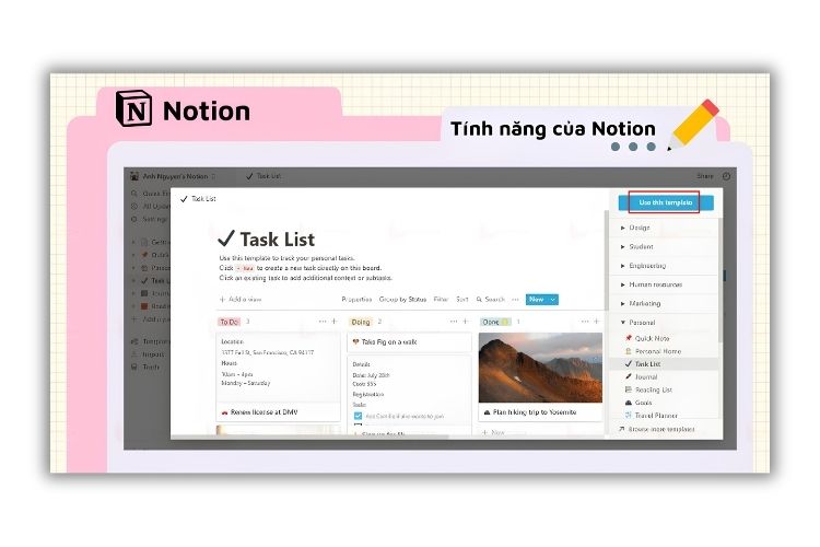 Phần mềm Notion